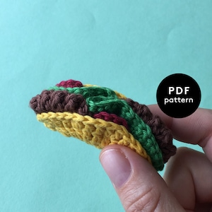 Mini Taco | CROCHET PATTERN | Shell | Crochet Play Food | Amigurumi | Pram Ornamanet | Garland Ornament | Minis | LeKrea Design