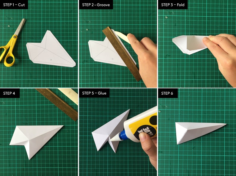 S Ridges Papercraft 3D Paper Poster DIY Template Printable pdf Home Decor image 3