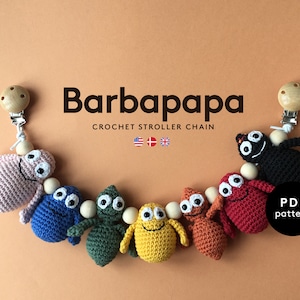 Barbapapa & family | CROCHET PATTERN | Amigurumi | Stroller Chain | Pram Mobile | Kinderwagenkette