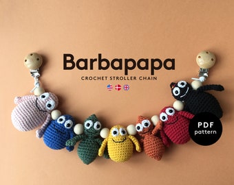 Barbapapa & family | CROCHET PATTERN | Amigurumi | Stroller Chain | Pram Mobile | Kinderwagenkette