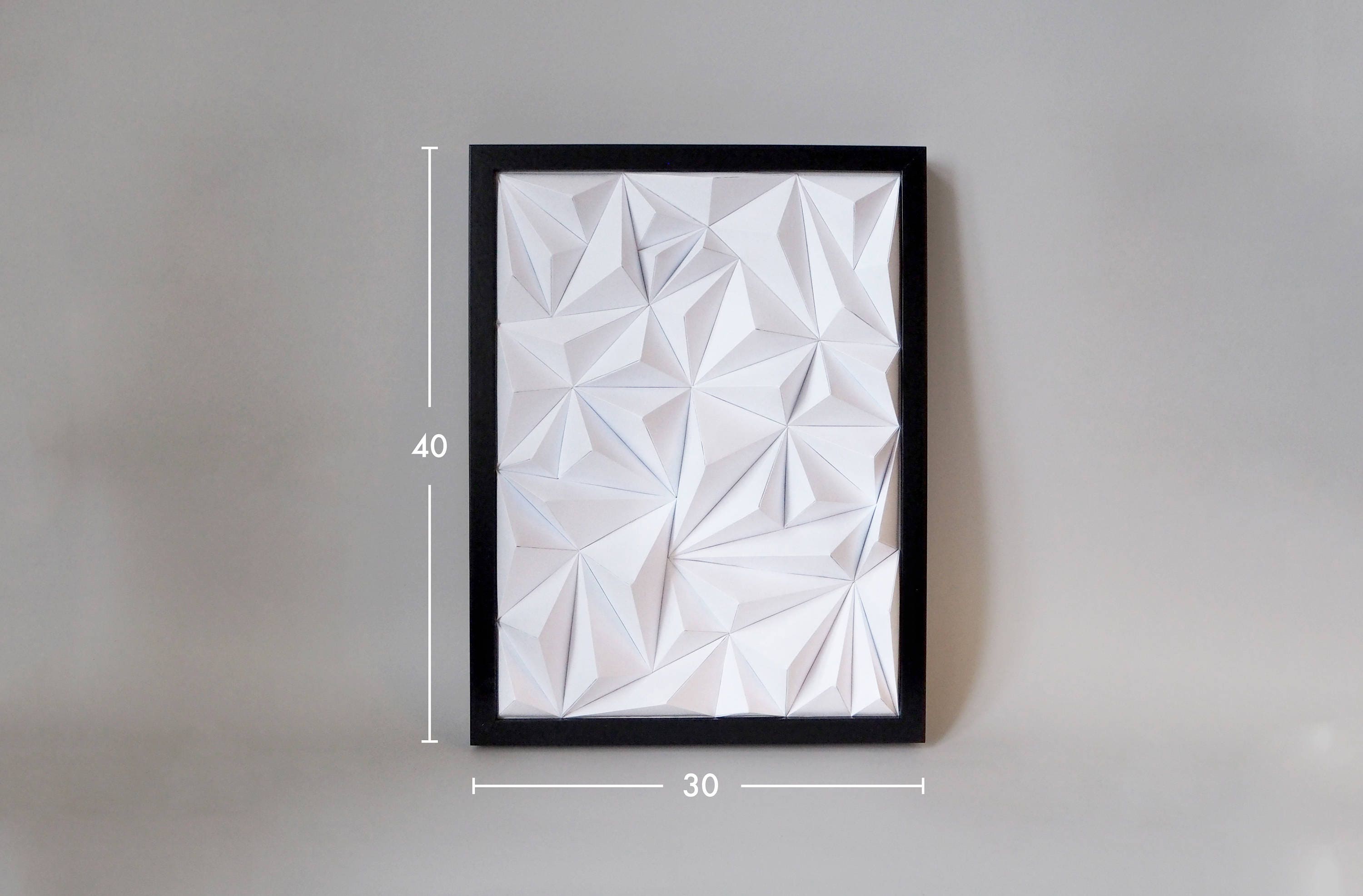 M Ridges Papercraft 3D Paper Poster DIY Template - Etsy Denmark