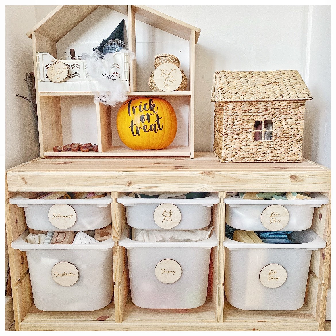 Ikea Trofast Storage Labels/wooden Label Discs/nursery Etsy UK