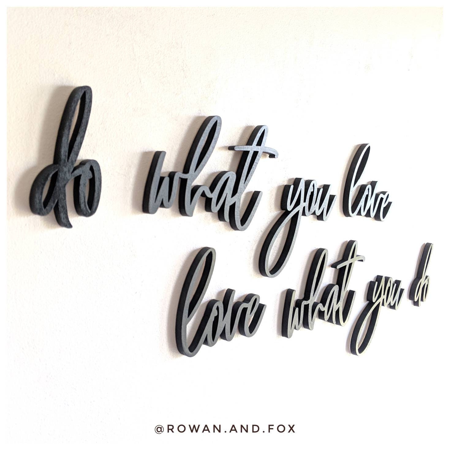 Wooden Wall Sign/ Love What You Do Do What You Love/feature Etsy UK