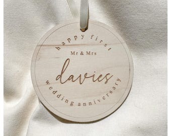 Feliz aniversario de papel, regalo de aniversario, primer aniversario, regalo de aniversario de bodas, regalo de aniversario, recuerdo del primer aniversario de bodas