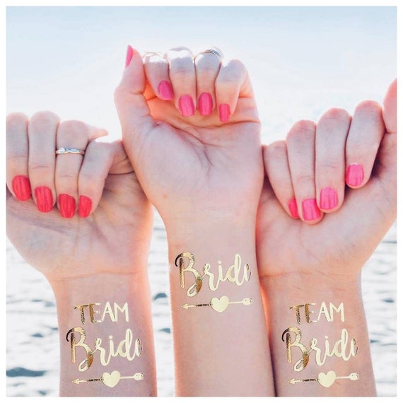 Temporäre Braut Tattoos - JGA Bride Team Set Für Junggesellenabschied