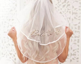 Hen party veil / gold bride to be veil/ rose gold veil/ hen party veil / bride to be veil/ bride tribe