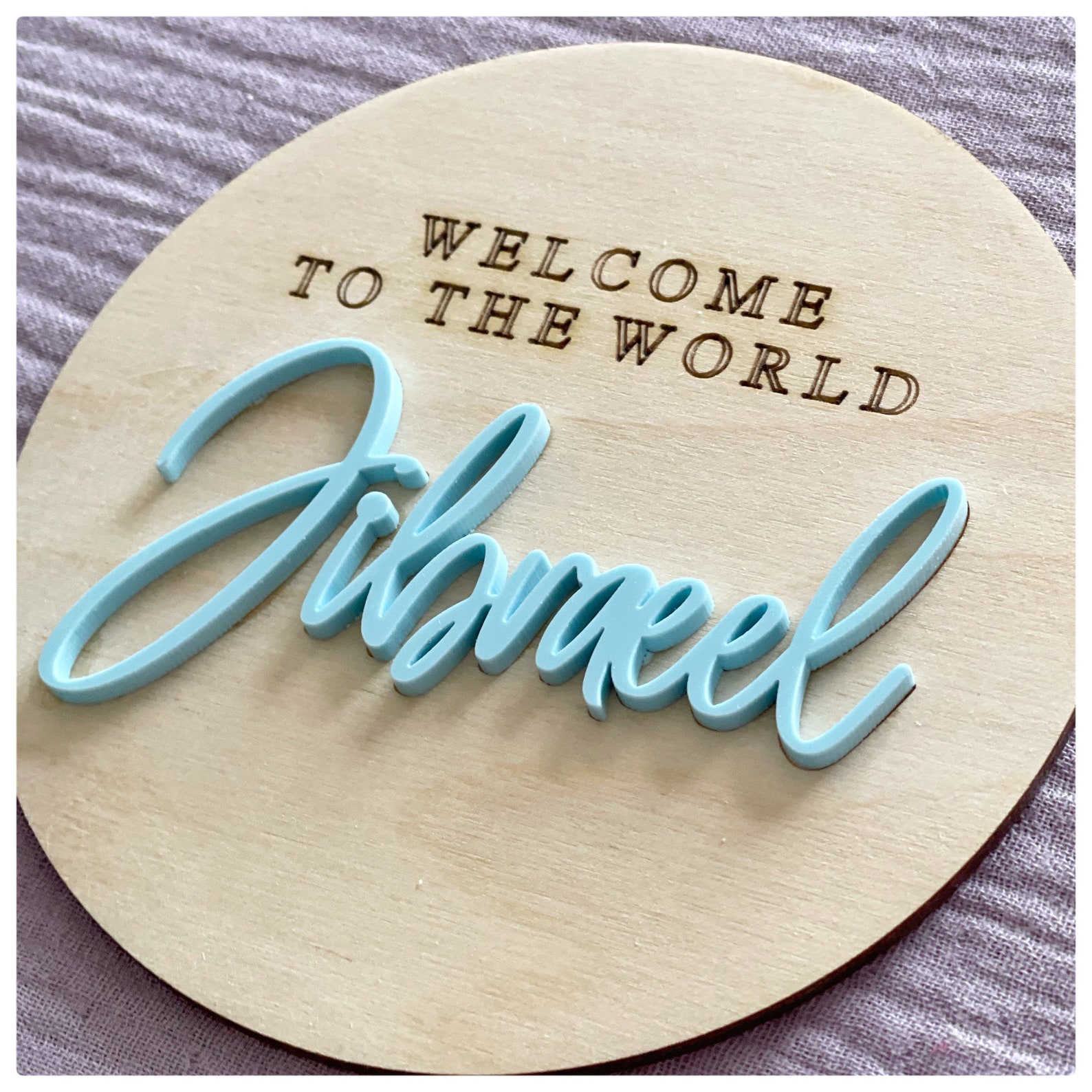 Welcome to the World Plaque / Baby Plaque/welcome to the World Disc ...
