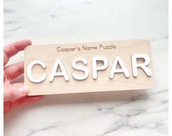 Rompecabezas de nombre personalizado/aprender a deletrear/rompecabezas de ortografía/rompecabezas personalizado/rompecabezas de nombre/rompecabezas de acrílico/juguete de madera/Montessori/escandinavo