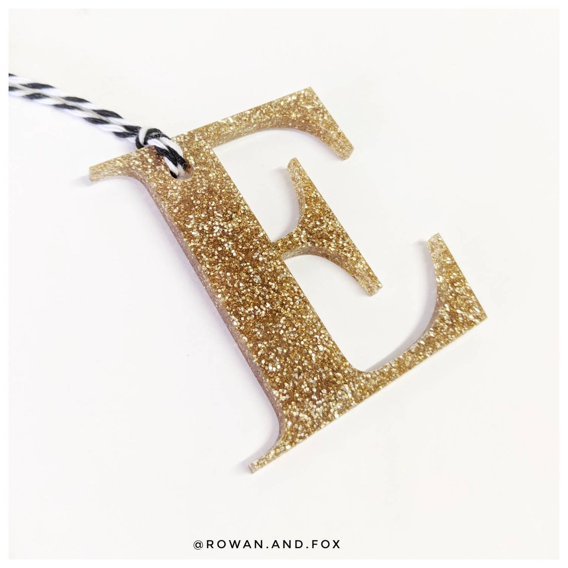 Glitter Christmas Ornament / Glitter Xmas Ornament / Alphabet Etsy UK