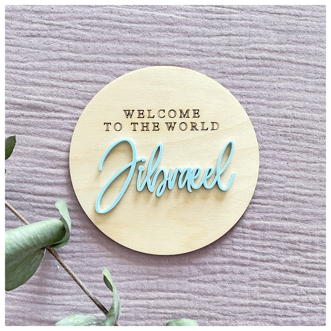 Welcome to the World Plaque / Baby Plaque/welcome to the World Disc ...