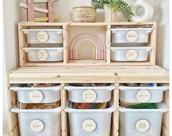 Ikea trofast storage labels/wooden label discs/nursery storage/ kids storage discs/custom organiser discs/playroom inspiration/scandi discs