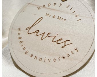 Feliz aniversario de papel, regalo de aniversario, primer aniversario, regalo de aniversario de bodas, regalo de aniversario, recuerdo del primer aniversario de bodas