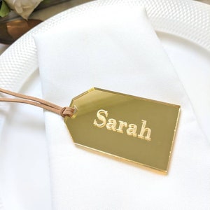 Luggage tag/luggage tag wedding favour/gold mirror wedding favour/unique wedding favourwedding favours/unique wedding/favour/favours/silver