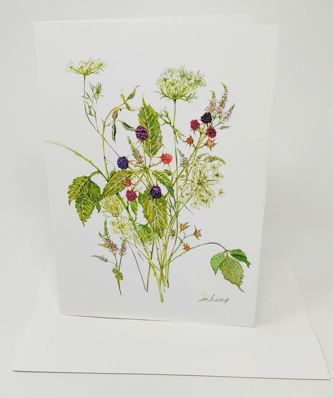 Botanical Greeting Card Blank Note Card Greeting Card Floral Art ...