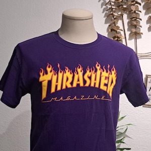 Thrasher Magazine Licensed T shirt Purple Adult Small Etsy