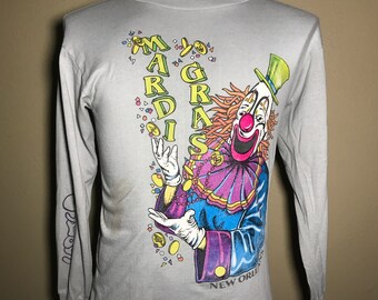 Retro kitsch JAZZ print New Orleans vintage 80s ladies box shirt over-sized wacky bold shirt blouse top saxophone signature unisex musical