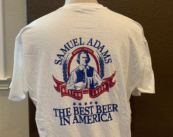 80s Samuel Adams Boston Lager Best Beer in America t-shirt Large