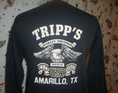 Vintage 80 39 s Harley Davidson Motorcycle Amarillo Texas 1982 Holoubek Biker MC Long sleeve shirt light sweatshirt Size M