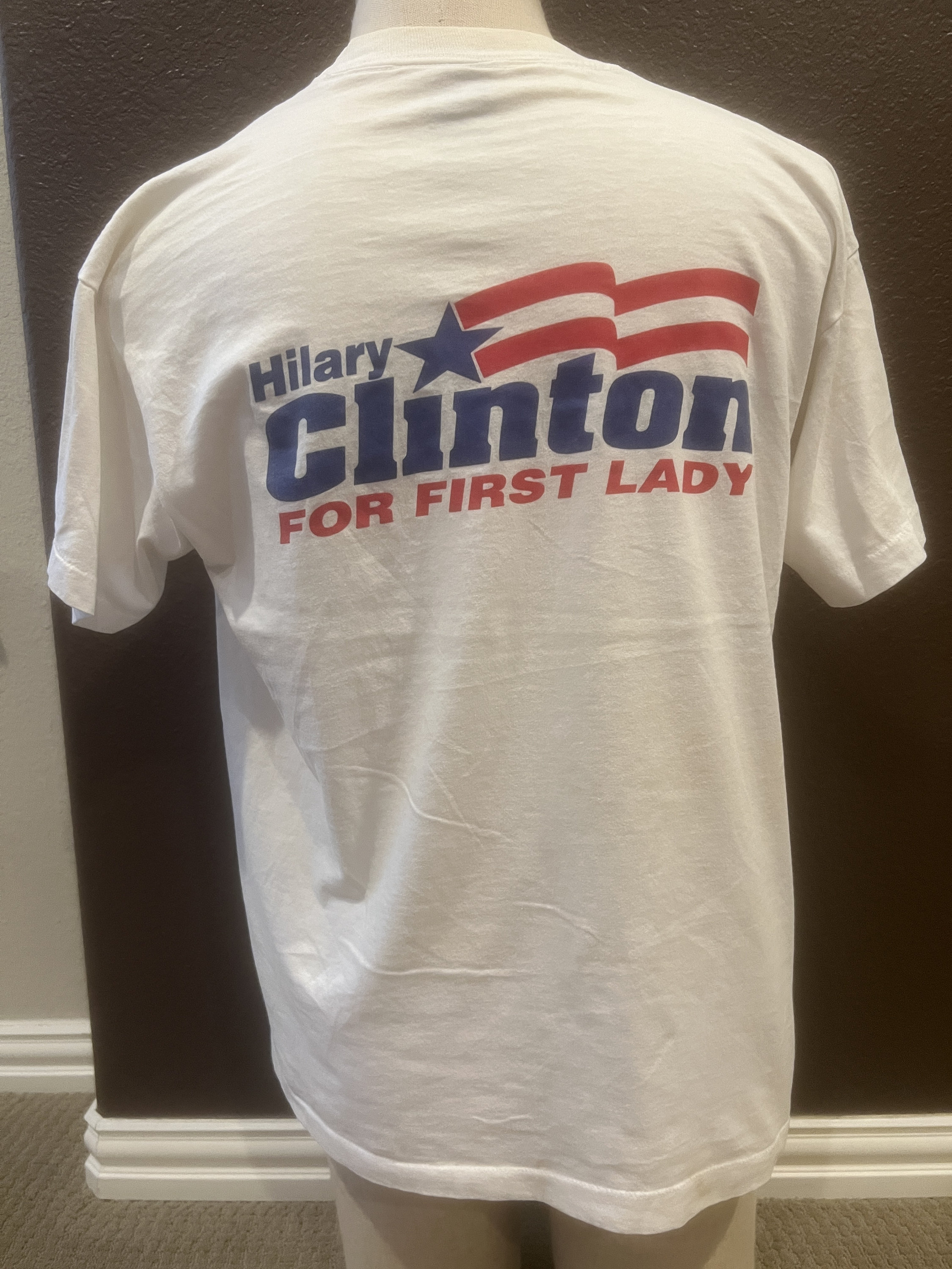 Vintage 90's Bill Clinton for President White T Shirt Size