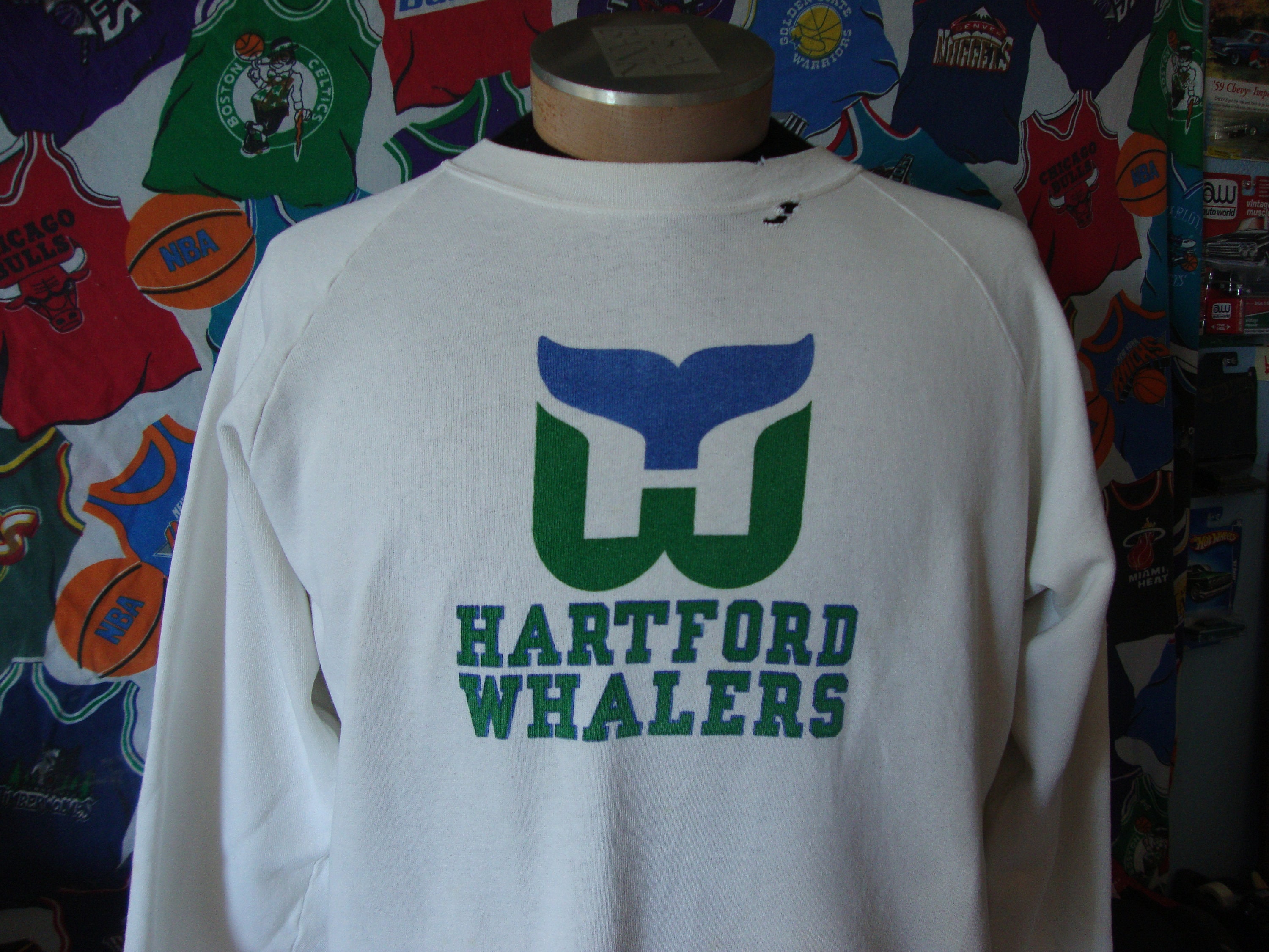 Men's Hartford Whalers Champion Blue Tri-Blend T-Shirt