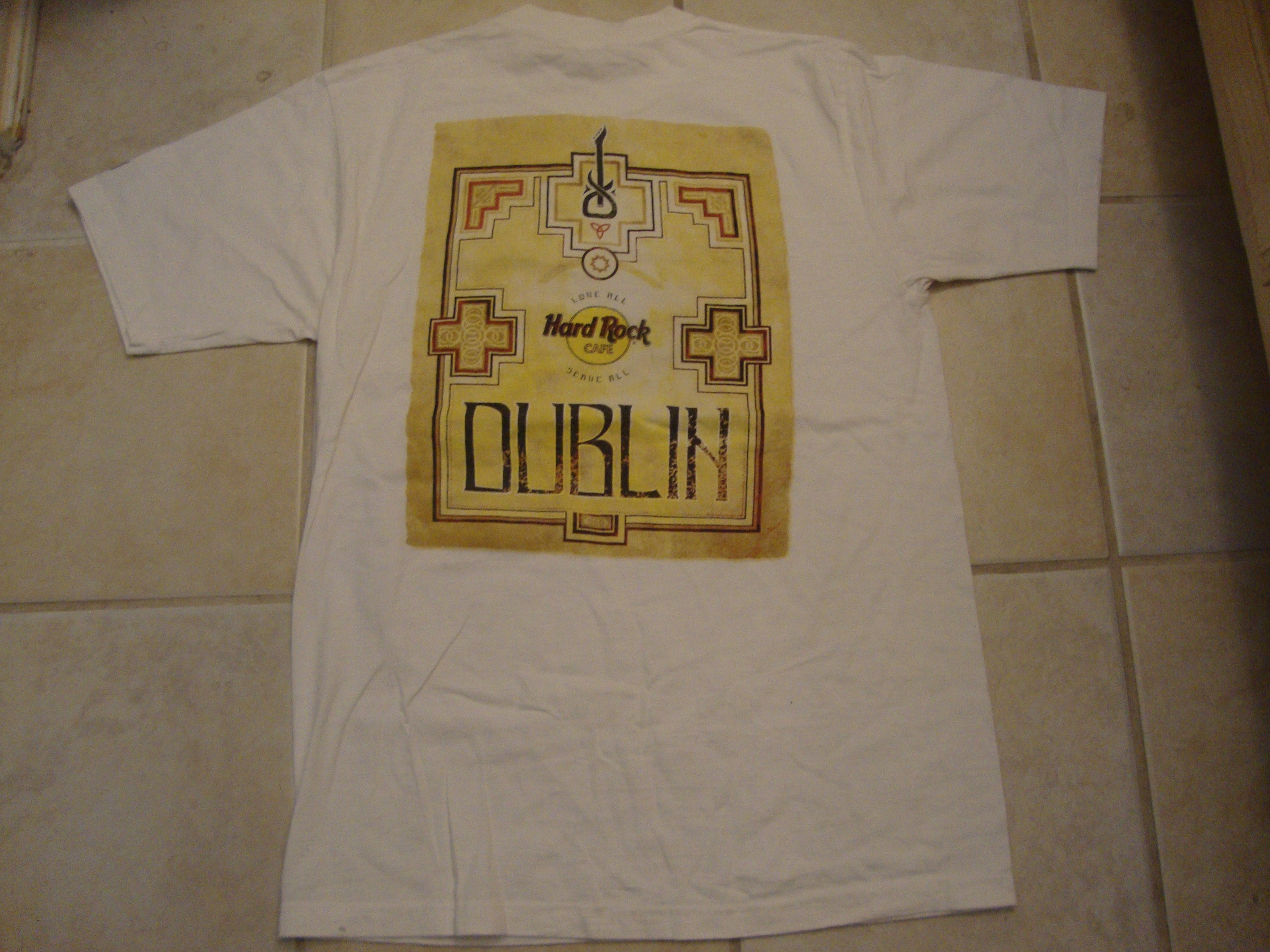 Vintage 90's Hard Rock Cafe Dublin Souvenir White T Shirt Etsy