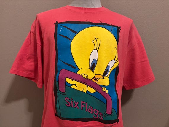 Vintage 90's Warner Bro's Looney Toons Tweety Bird Six Flags Theme