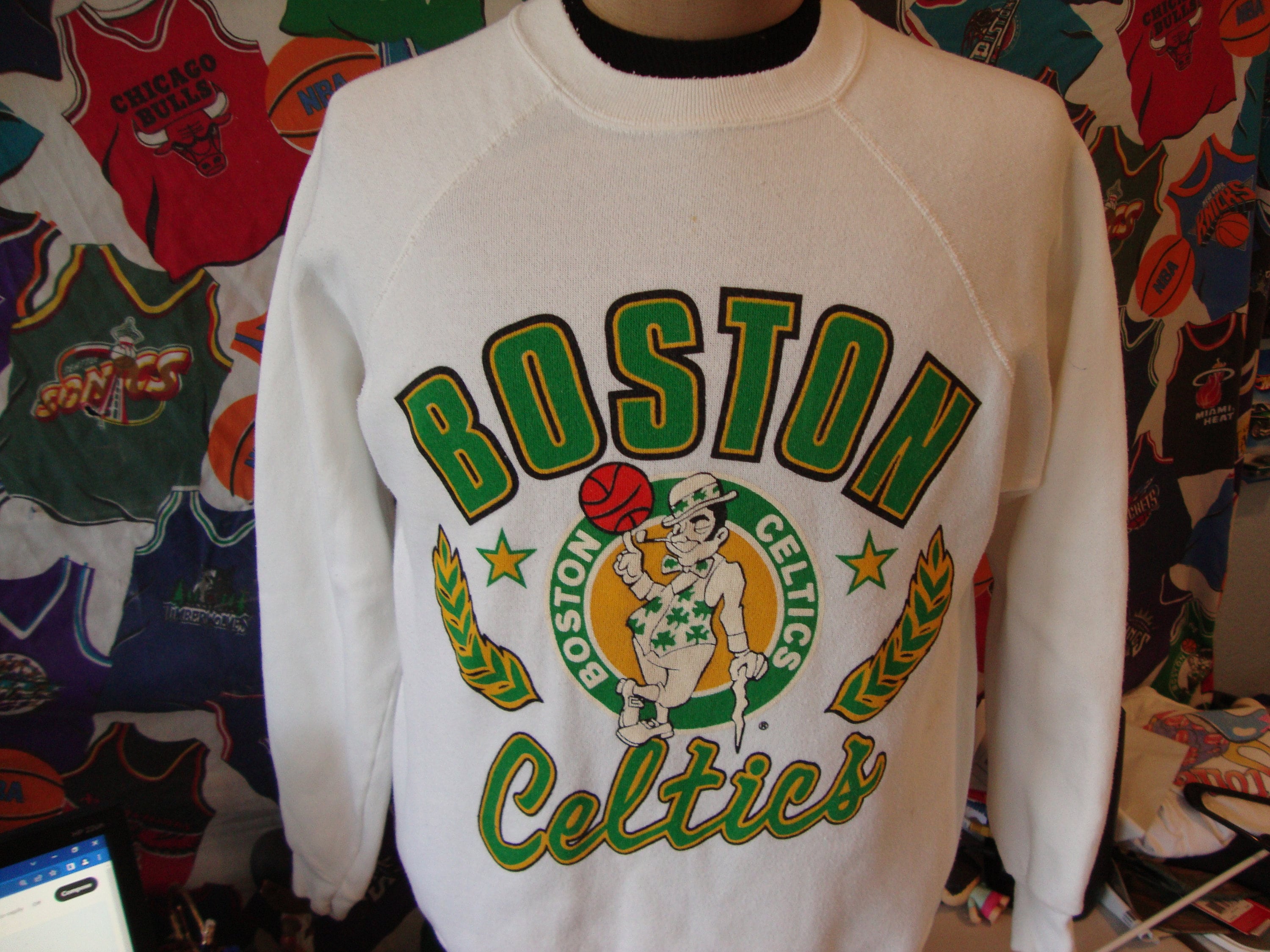 1986 Boston Celtics Artwork: Men's Cotton Jersey Hooded Long