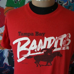 Vintage 80s Tampa Bay Bandits 1982 USFL Football T Shirt M