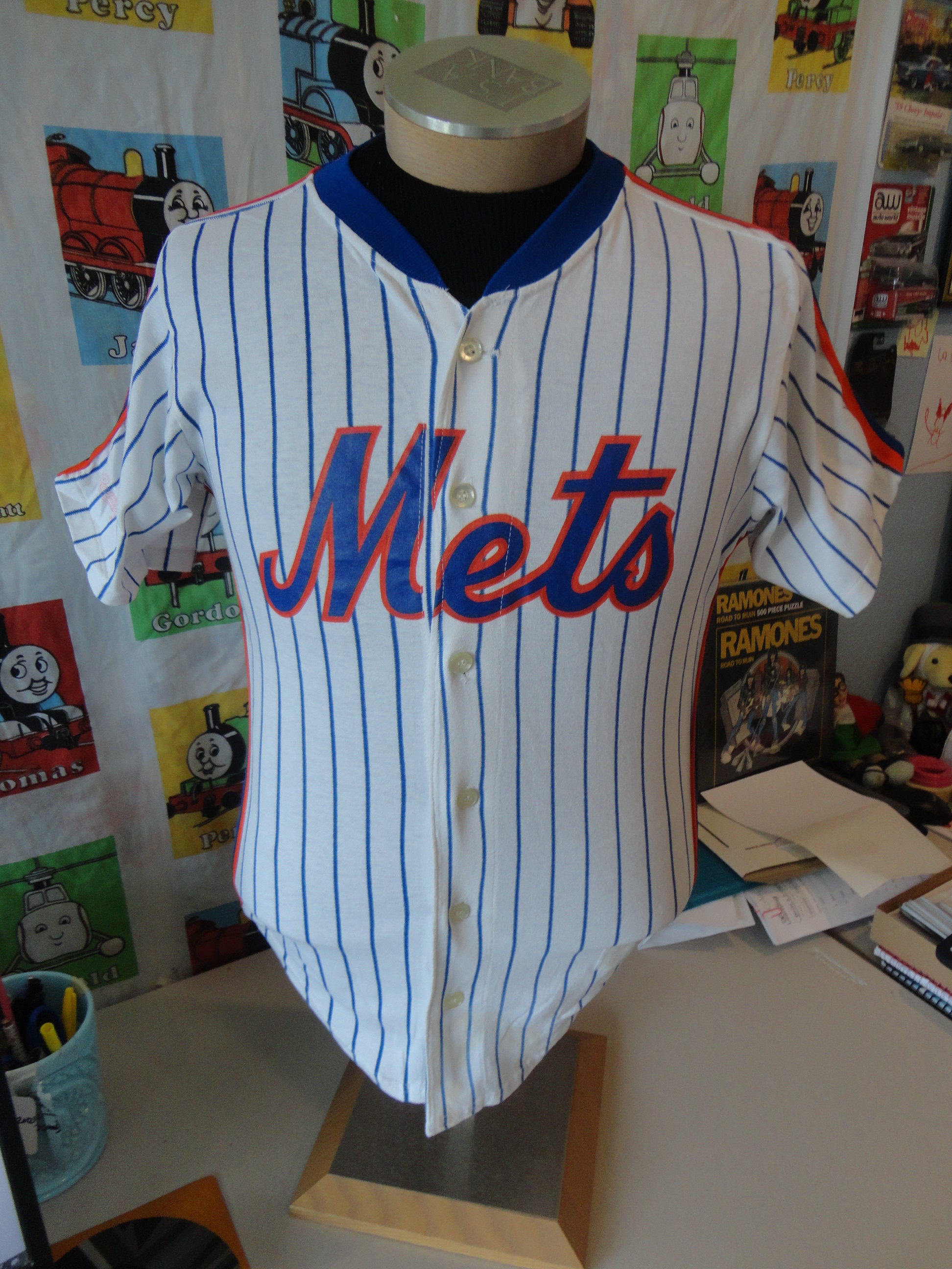 Rawlings Authentic New York Mets Pinstripe MLB Baseball Jersey