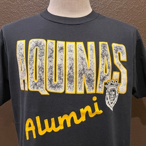 Vintage 80&#39;s Aquinas Monarchs Alumni Black T Shirt Size XL