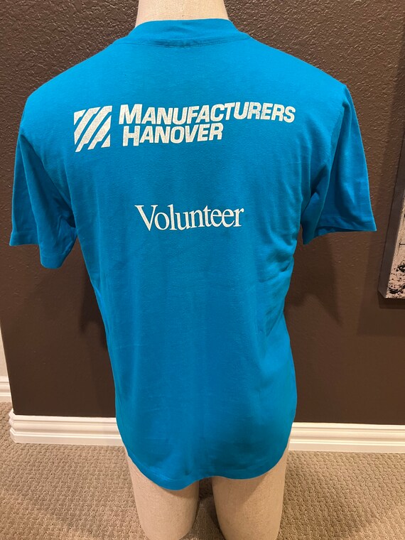 Vintage 80's Manufacturers Hanover Volunteer Blue… - image 3