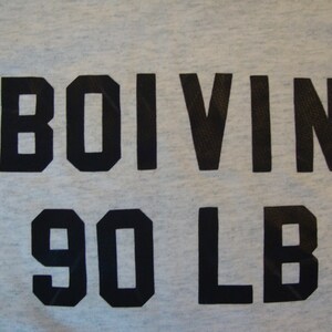 Vintage 80's Wrestling Boivin 90 LB Sports Fan Gray T Shirt Size L image 3