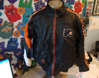 Vintage 1990s Philadelphia Flyers NHL Hockey Puffer Jacket / Size