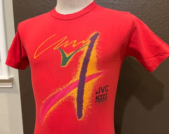 Vintage 80's JVC Jazz Festival New York Red T Shirt Size S - Etsy