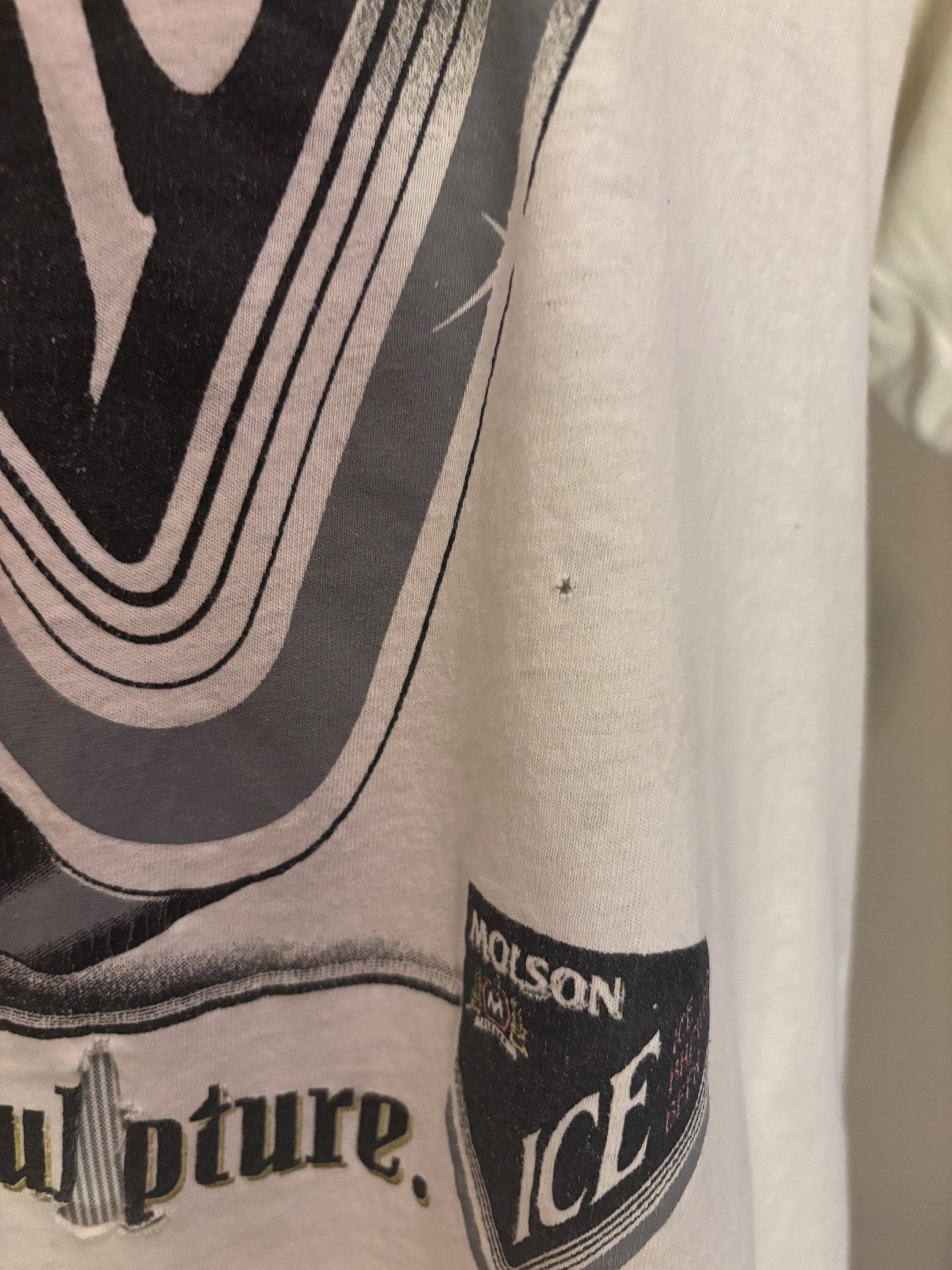 T-shirt Molson Canada Blanc - Fruit Of The Loom - Taille XL - Occasion Très Bon état