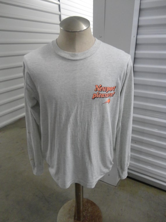 Vintage 90's Newport Pleasure Menthol Cigarettes Long Sleeve T