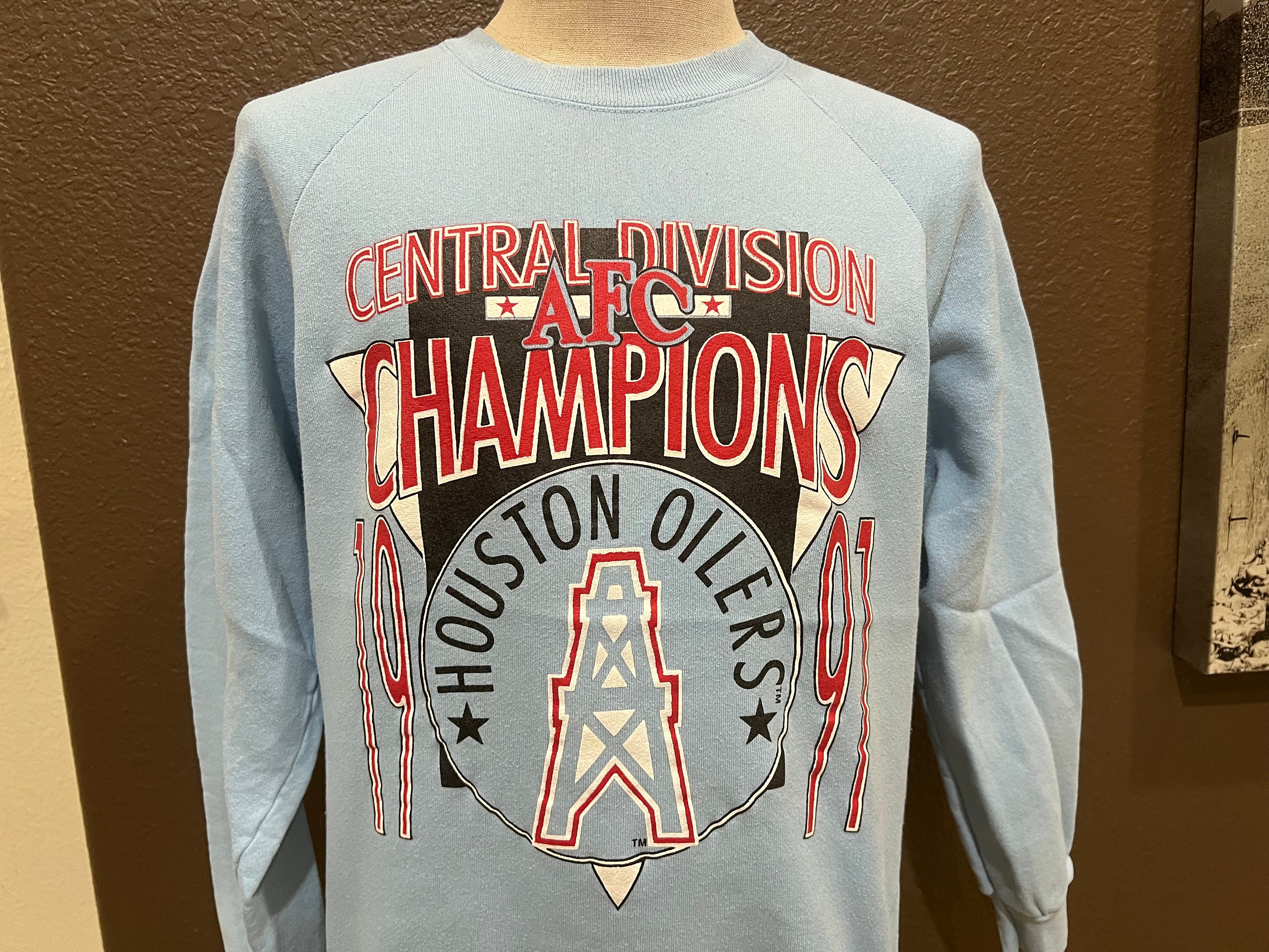 Vintage Champion - Blue Houston Oilers T-Shirt 1990's X-Large
