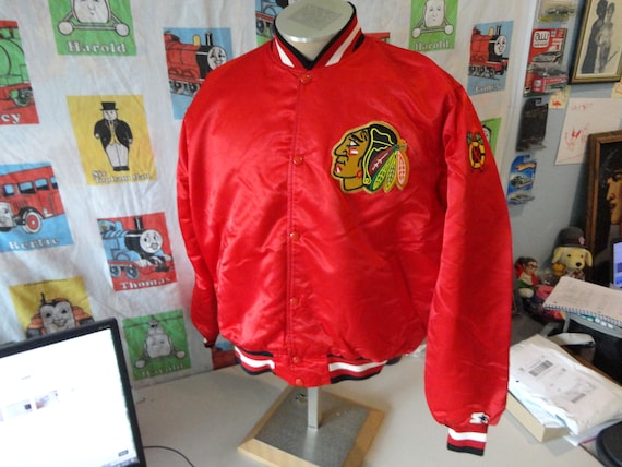 Vintage 90's Chicago Blackhawks NHL Starter Red S… - image 2
