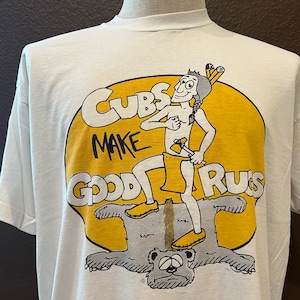 Vintage 90&#39;s Cubs Make Good Rugs White T Shirt Size XL