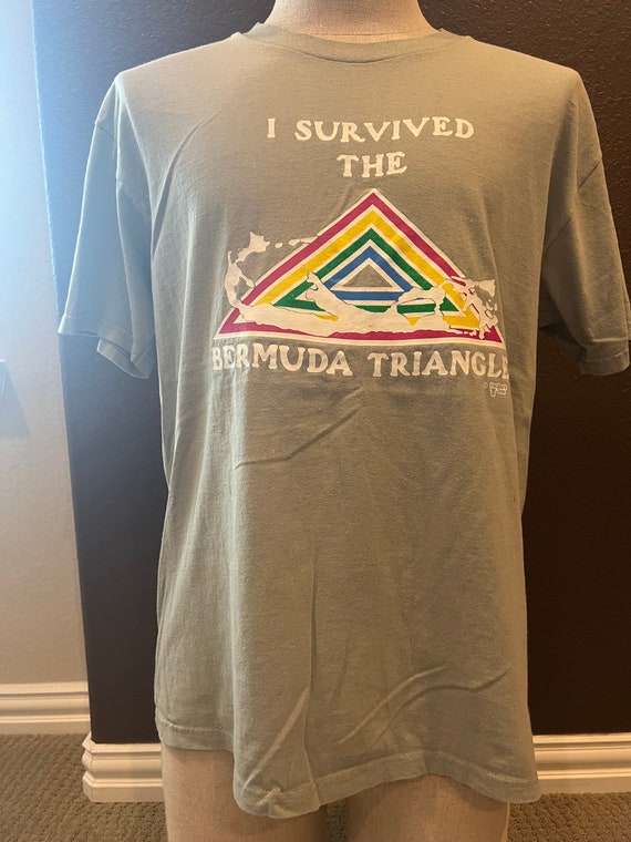Vintage 90's I Survived the Bermuda Triangle Gree… - image 2