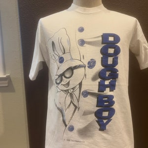 Vintage 90&#39;s Pillsbury Dough Boy White T Shirt Size L