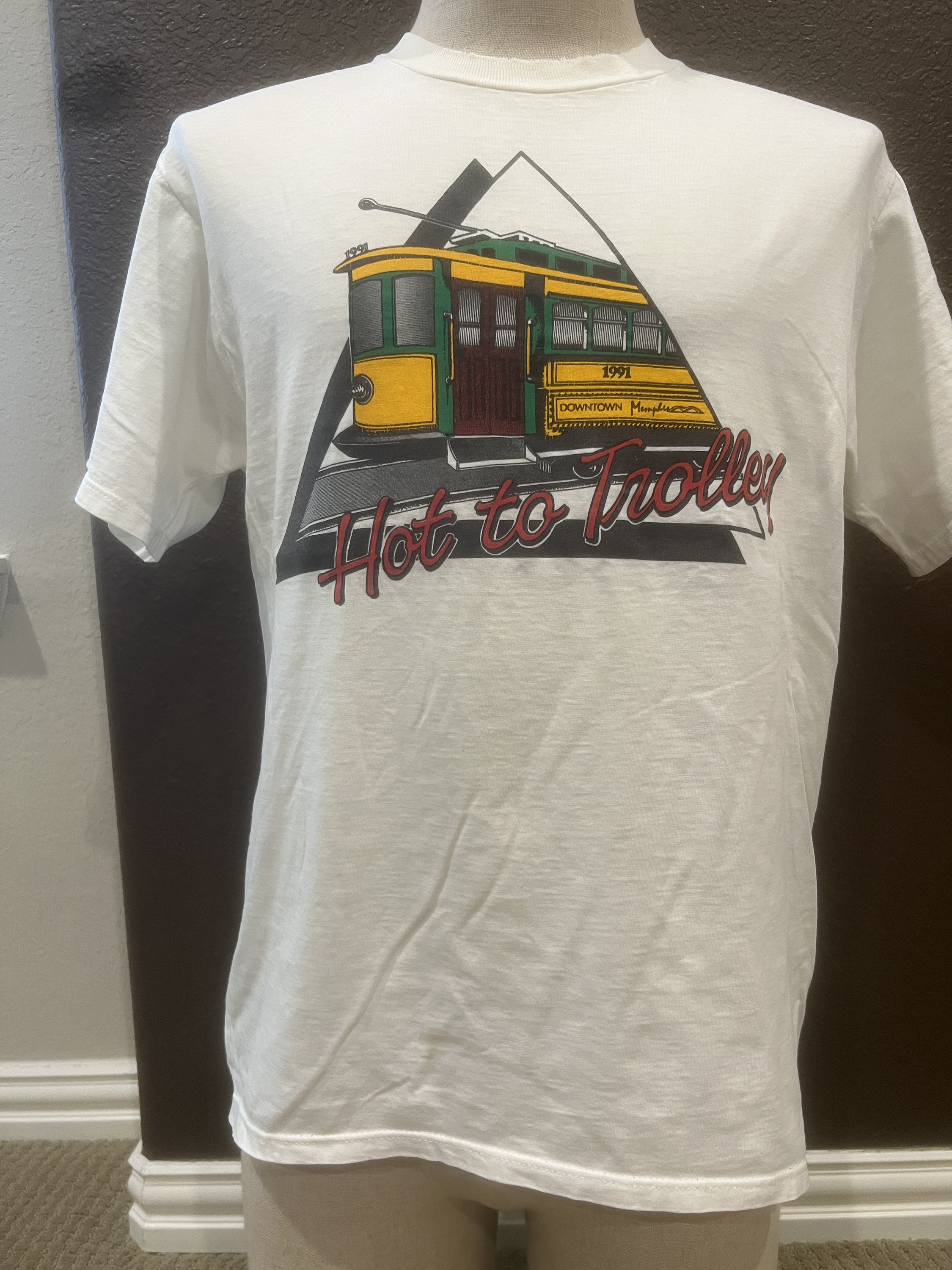Vintage 90's 1991 Hot to Trolley White T Shirt Size L - Etsy