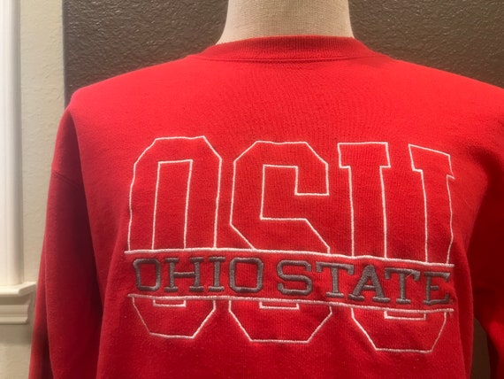 Vintage 90's Ohio State University Buckeyes Red C… - image 1