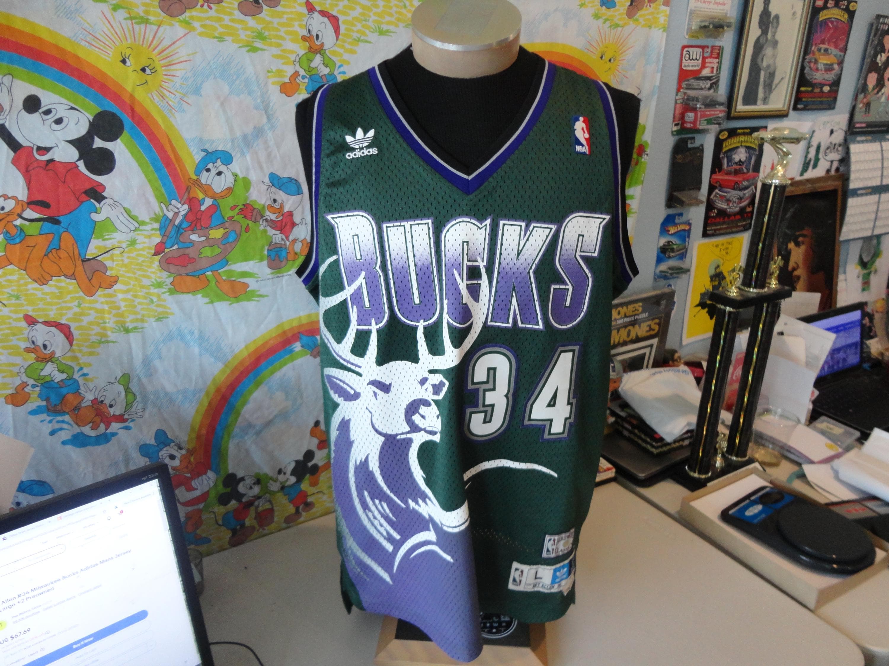 Milwaukee Bucks Ray Allen 1997 Throwback Jersey Size L - Etsy