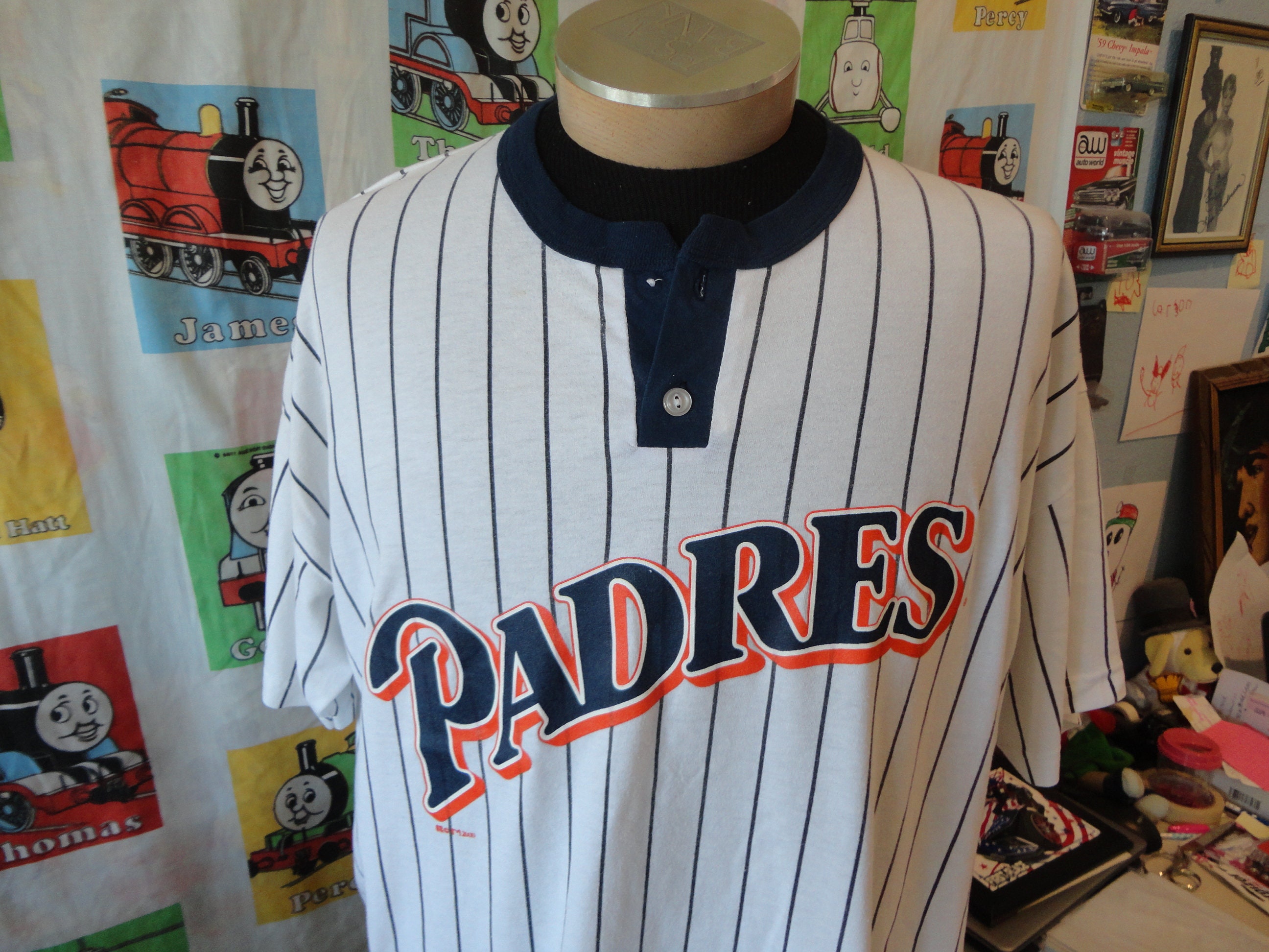 Vintage San Diego Padres Pinstripe Russell Athletic Jersey 2XL Etsy UK
