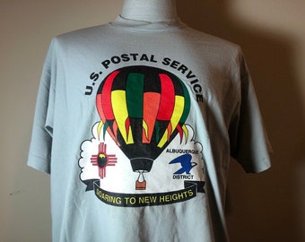 Vintage 90’s U.S. Postal Service Soaring to New Heights Grey T Shirt Size XL