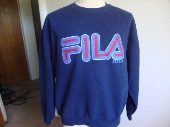 fila blue crew neck
