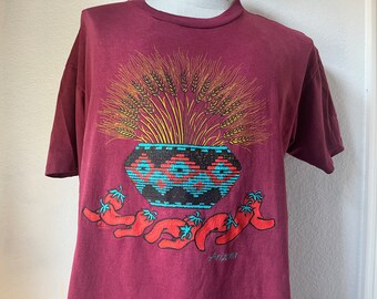 90's Fabric Art Rob Bardel Hip Bone T-Shirts【XL】 アート系