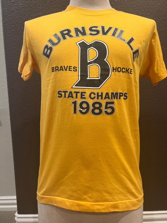 Vintage 80's 1985 Burnsville Braves Hockey State … - image 2