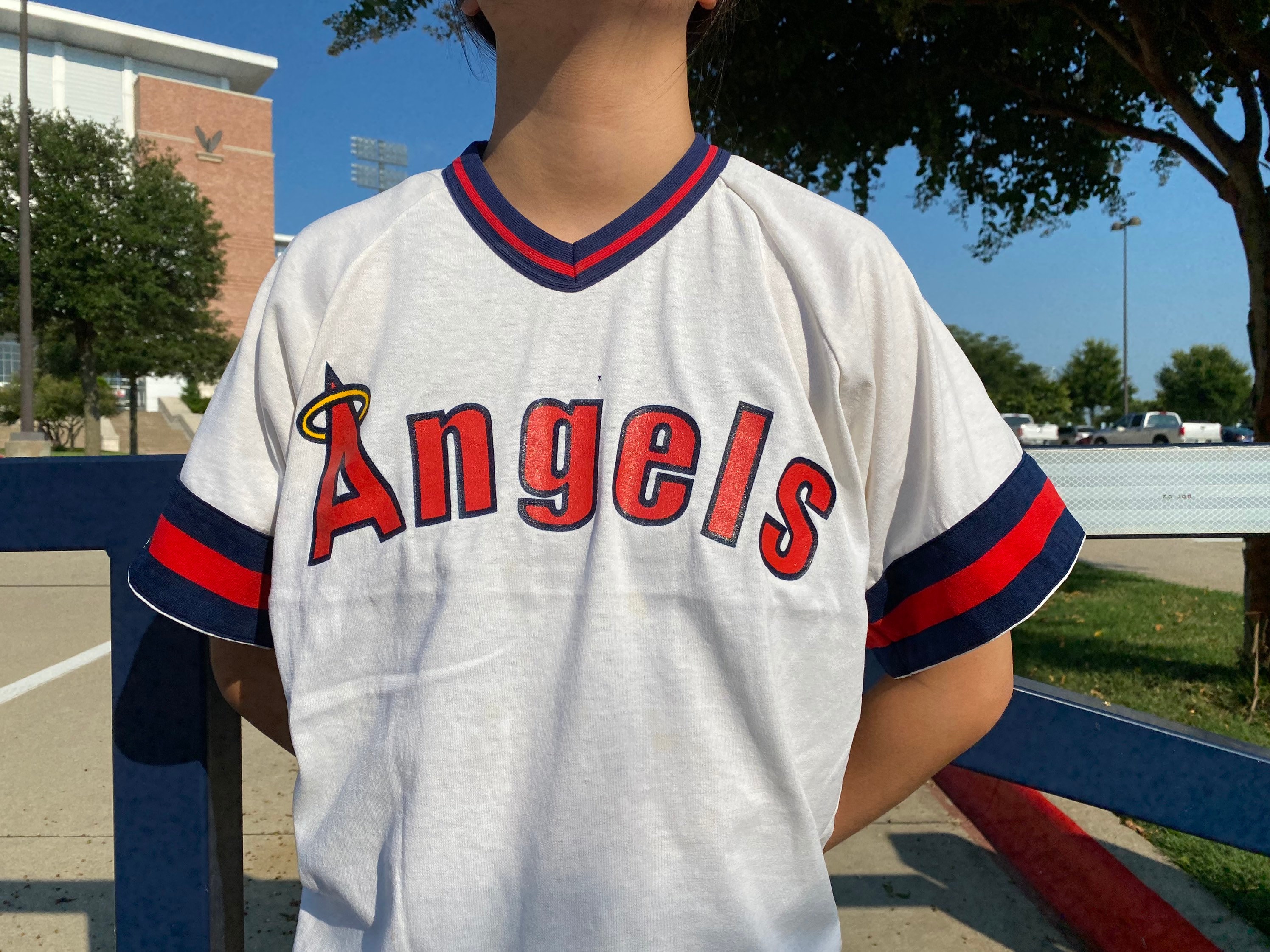 Vintage 80’s California Angels MLB Rawlings Baseball jersey T Shirt Size L